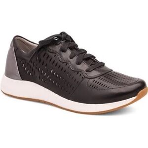Dansko Charlie Women Size‎ 8 EU 38 Black Leather Perforated Fashion Sneaker